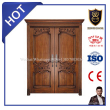 Portes d&#39;entrée de porte principale en bois coulissantes de conception européenne de haute qualité